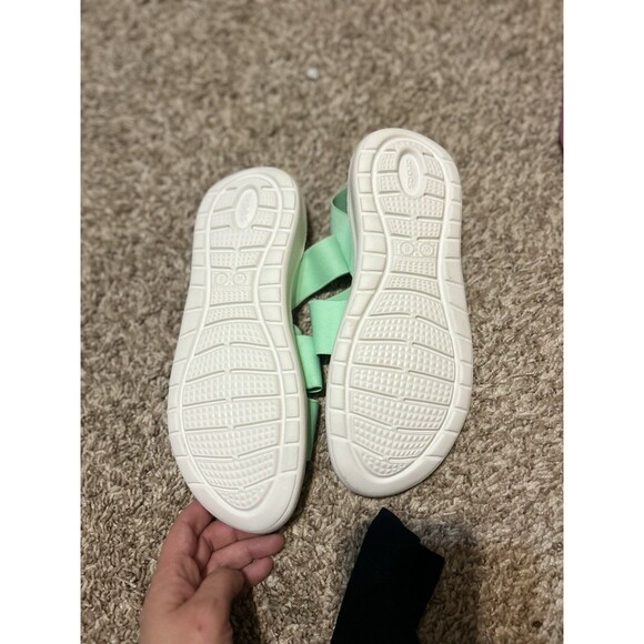 Crocs LiteRide Stretch Straps Sandals Mint Green 206081 Women Size 8 Water Shoes - Picture 4 of 9